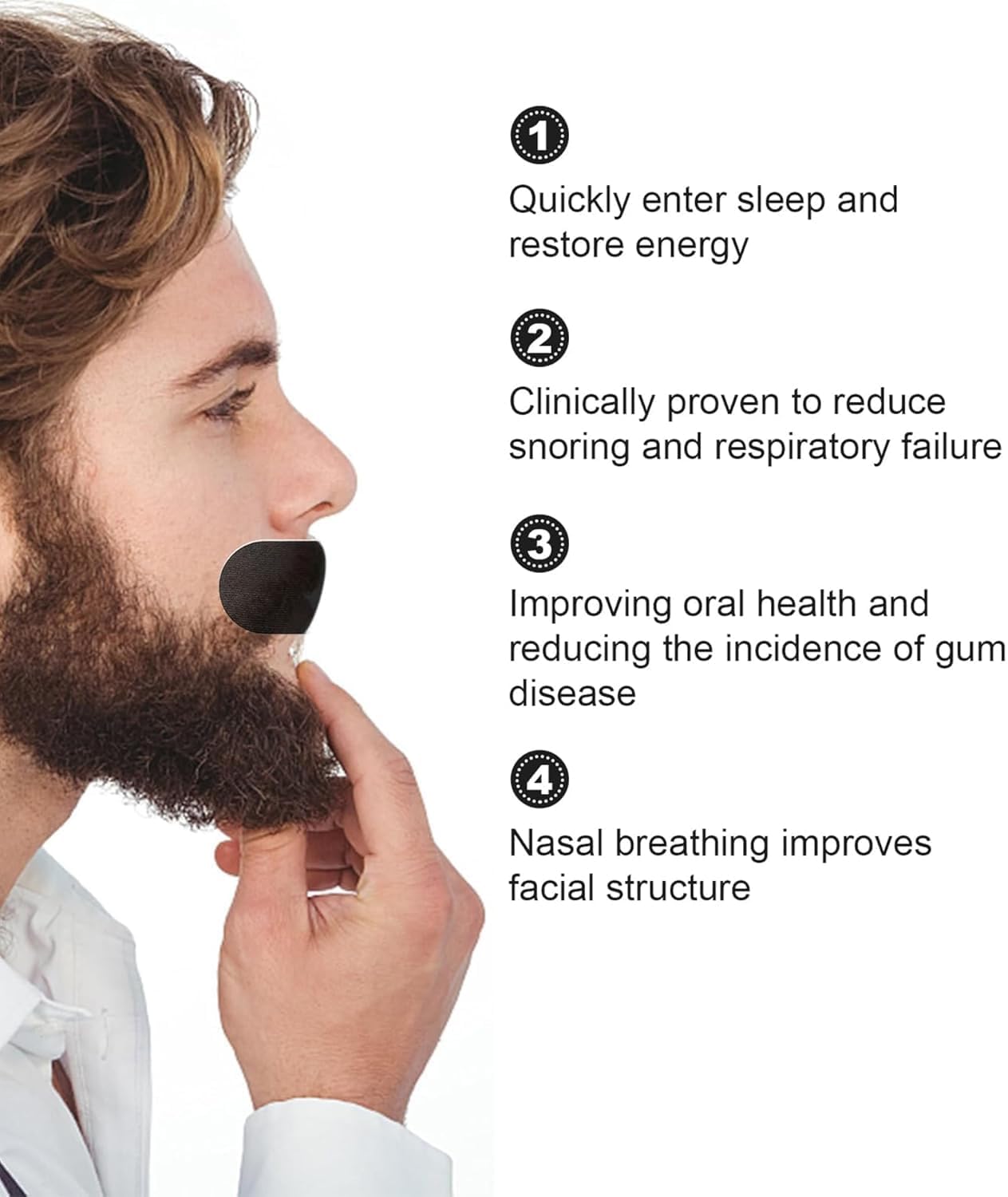 FITVERT 30 Pcs Sleep Strips Mouth Tape for Sleeping Anti-Snoring Strips for Improved Nose Breathing Snore Reduction Mouth sticker Stop Snoring Sleep Aids Anti Snoring Devices - Image 2