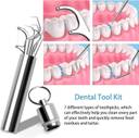 AVALENT Dental Tools, 7 in 1 Stainless Steel Teeth Cleaning Tool Kit, Stainless Steel  (3.54 inch) - Image 4